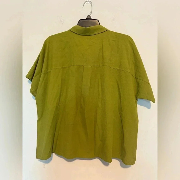 Eileen Fisher Womens Button Up Blouse Size Large Cotton/linen - Picture 4 of 4